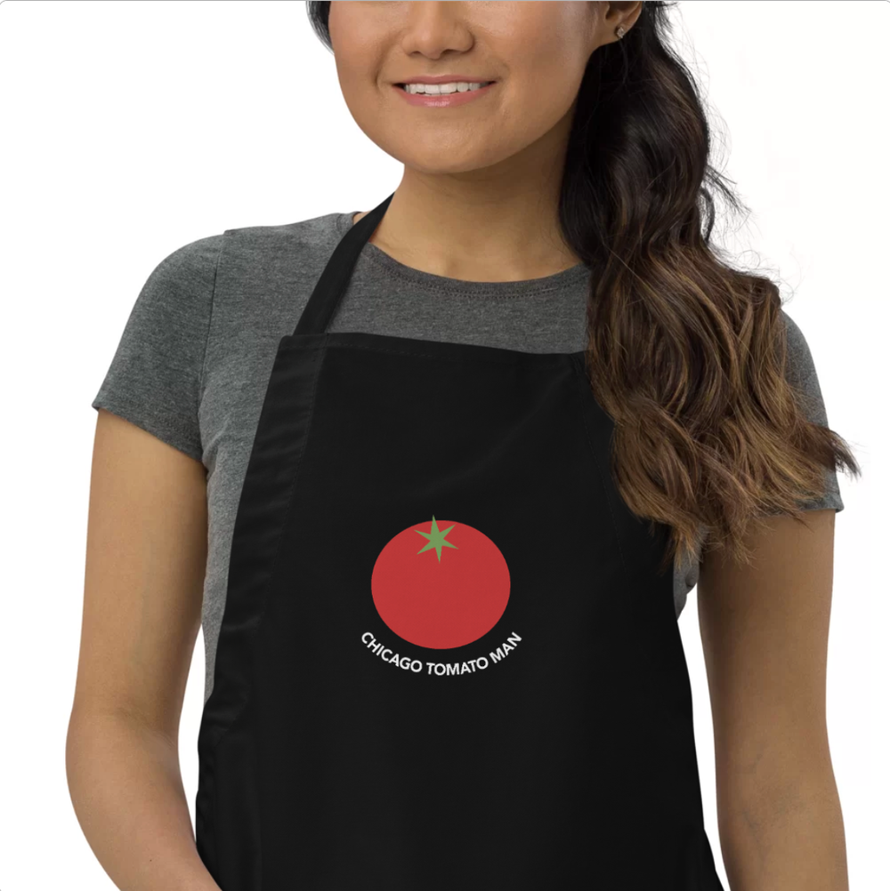 Chicago Tomato Man apron — Chicago Tomato Man